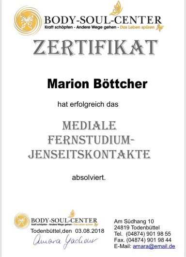 Zertifikat - Mediales Fernstudium 